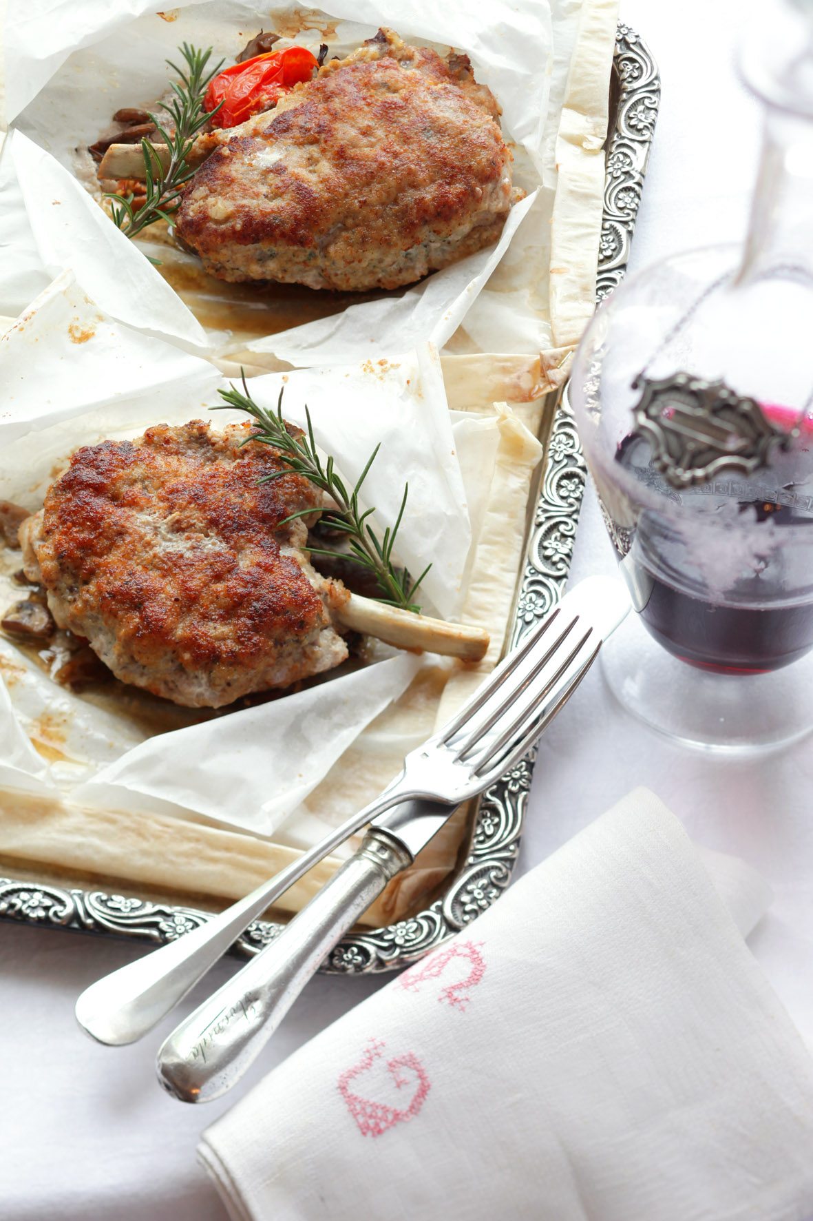 Image recette Cotelettes de veau en papillote du chateau de la moriniere